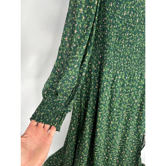 NWT Reformation Cello Midi Dress Coriander Coquette Cottage Core Floral Print 2X - Picture 6 of 10
